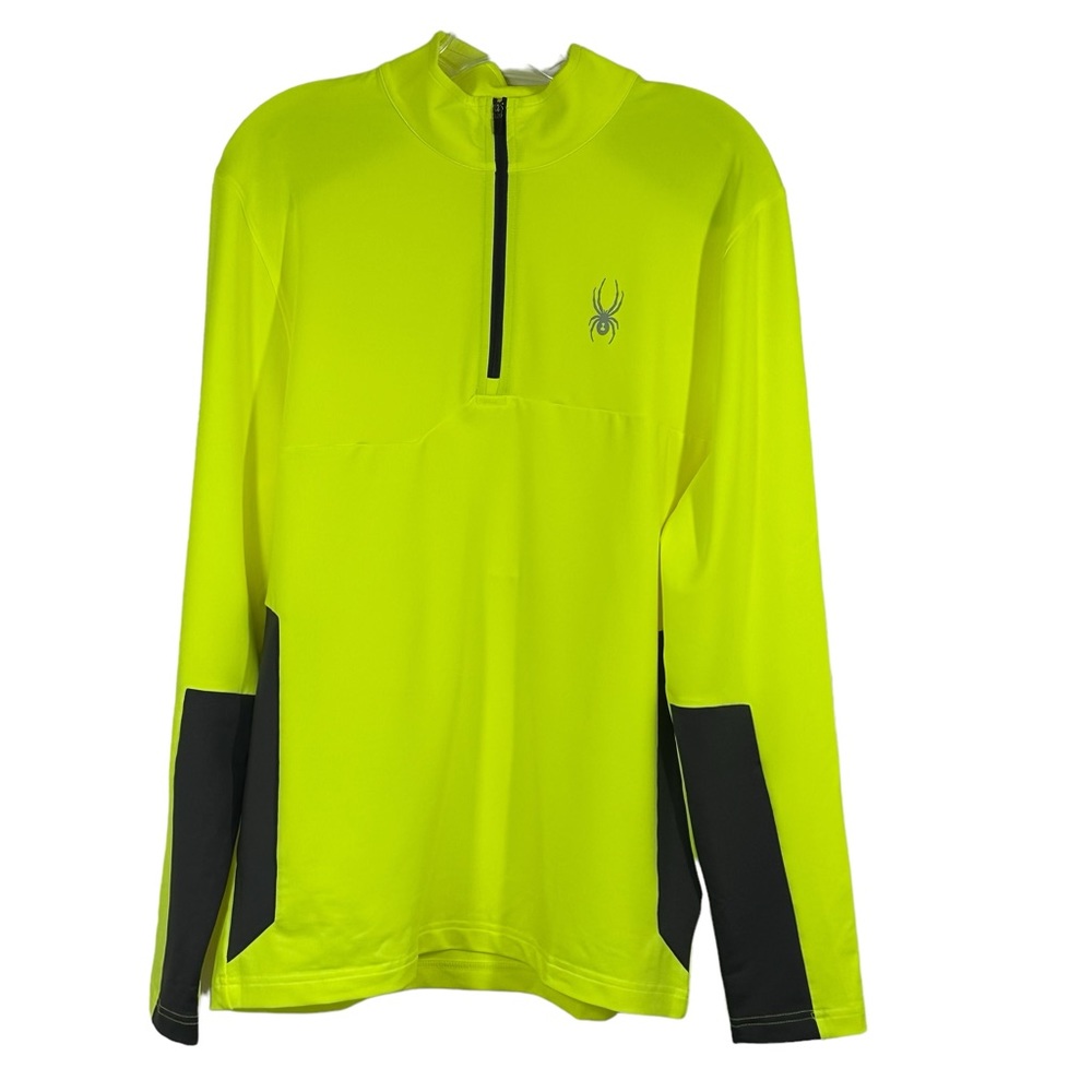 SPYDER men’s  turtleneck ski/ activewear sz L citron green